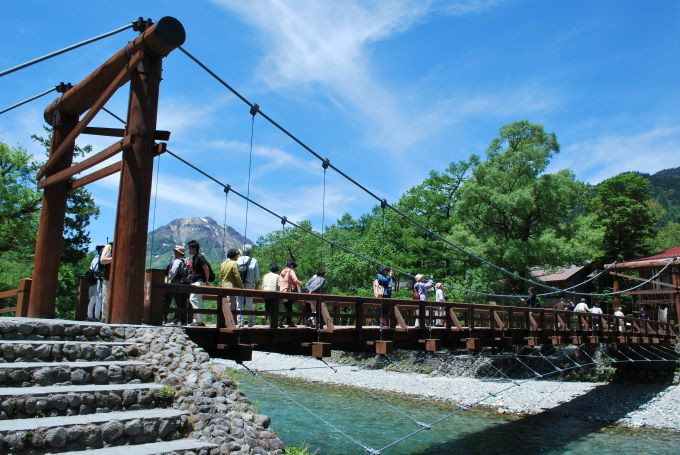 上高地のシンボル 河童橋