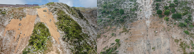 伏工・筋工の設置作業（施工途中）