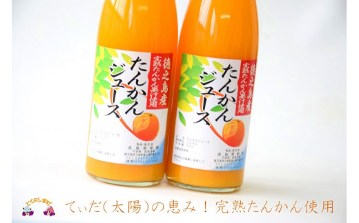 てぃだ（太陽）の恵み！自家栽培の完熟たんかんを使用しています。