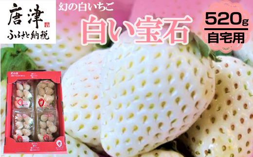 幻の白いちご！約130ｇ×4　香り高く味はフルーティ♪