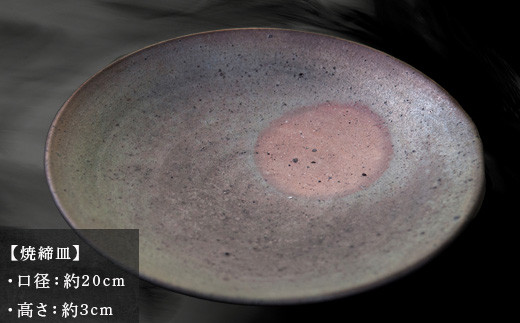 釉薬をかけず炎の力で焼き締め、土の色の変化を出したお皿です。
水を吸った時に艶やかさを増し、お料理を美しく演出します。