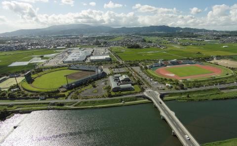 野球場や陸上競技場などのスポーツ施設