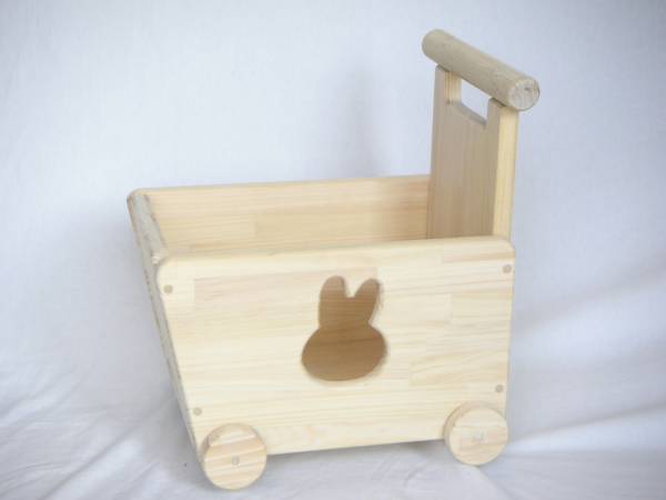 手作り木製 手押し車Ⅲ型 片面透かし【007C-049】