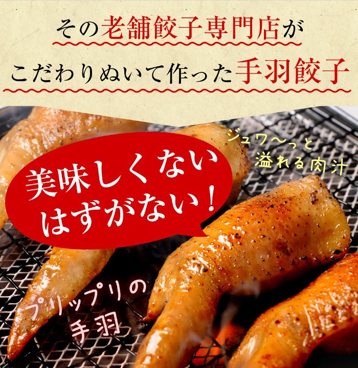 【宮崎空港で大人気!】TV某番組で餃子日本一獲得!＜馬渡の手羽餃子18本＞翌月末迄に順次出荷 餃子の馬渡 手羽先餃子 国産100％ 宮崎餃子 ギョウザ ギョーザ おかず もっちり 国産 特産品 宮崎県 高鍋町 たかなべ 冷凍【TVで話題沸騰！】