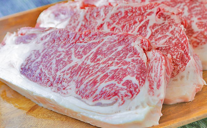 76-57B新潟県産牛（長岡産）サーロインステーキ450g＆ランプステーキ2枚（計300g）