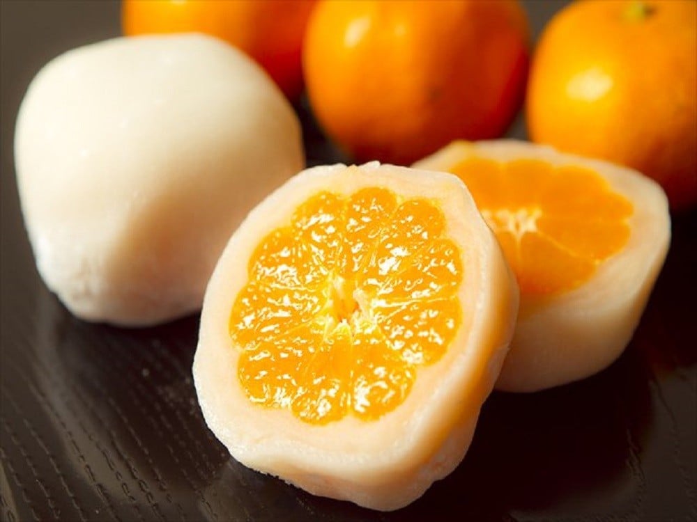 みかん大福(4個入) ミカン フルーツ大福 だいふく 和菓子 スイーツ 和スイーツ 杵つき餅