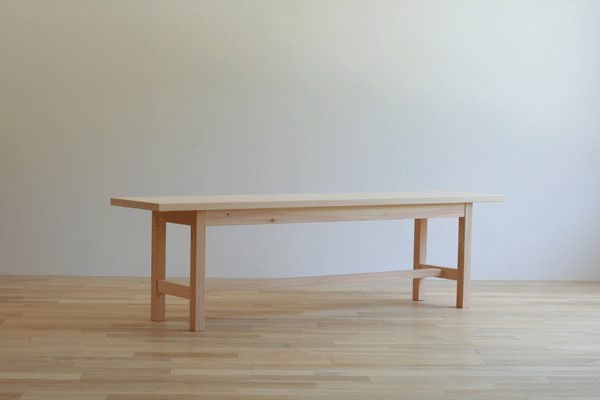 対馬ヒノキ ベンチ ( サイズオーダー 可)  《対馬市》【家具製作所kiiro】椅子 イス 木製 家具 [WAL018]