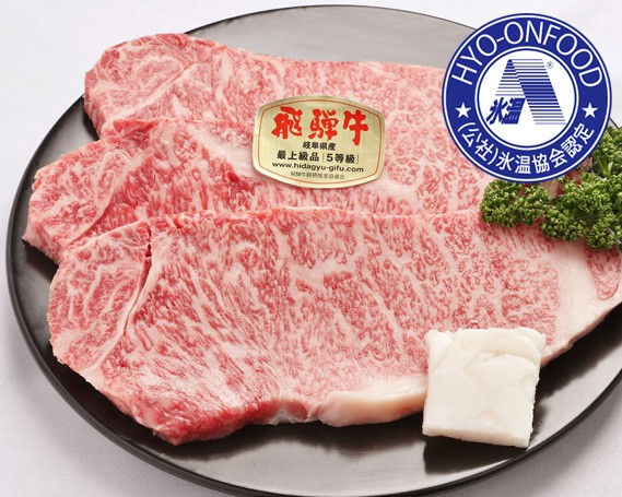 ロース肉ステーキ 5枚（約900g）　氷温(R)熟成　飛騨牛Ａ５等級 リキッドフリーズ [No.533] ／ 牛肉 ブランド牛 岐阜県 特産