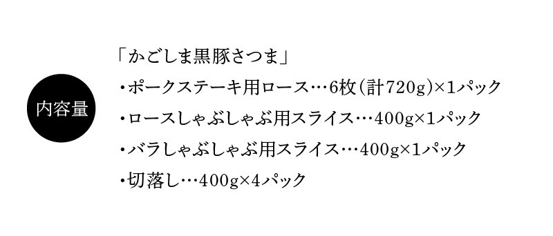 080-20 南九州市産かごしま黒豚さつまバラエティ3.12kg