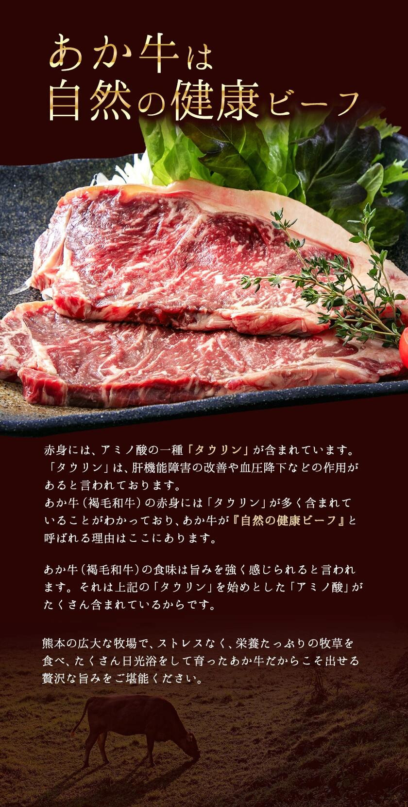 牛肉 あか牛 サーロイン ステーキ 500g ( 250g x 2枚 ) 牛肉 冷凍 《30日以内に出荷予定(土日祝除く)》 定期便 でない 冷凍庫 個別 取分け 小分け 個包装 ステーキ肉 あかうし 赤牛 あか牛丼 にも サーロインステーキ