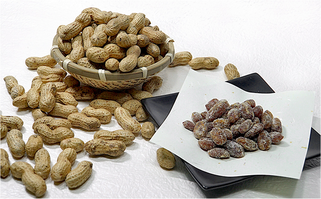 【千葉県八街市産】落花生お楽しみ2種セット「千葉半立(殻付き300g×2袋)」×「らっかグラッセ(180g×1袋)」