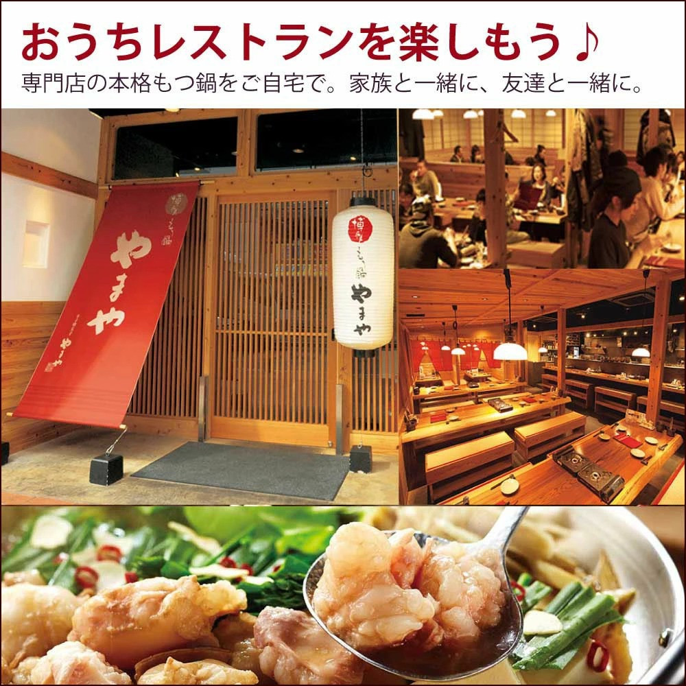 もつ鍋セット 牛もつたっぷり600g！大容量5-6人前(あごだし醤油味) 博多もつ鍋やまや 