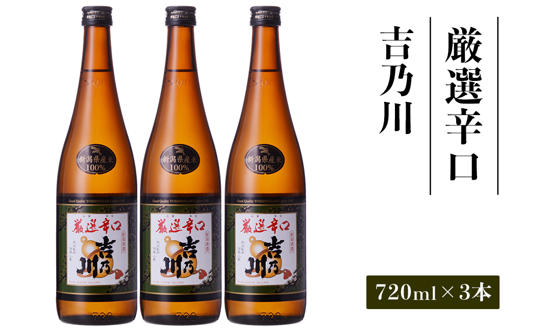 95-B1A厳選辛口 吉乃川 720ml×3本セット