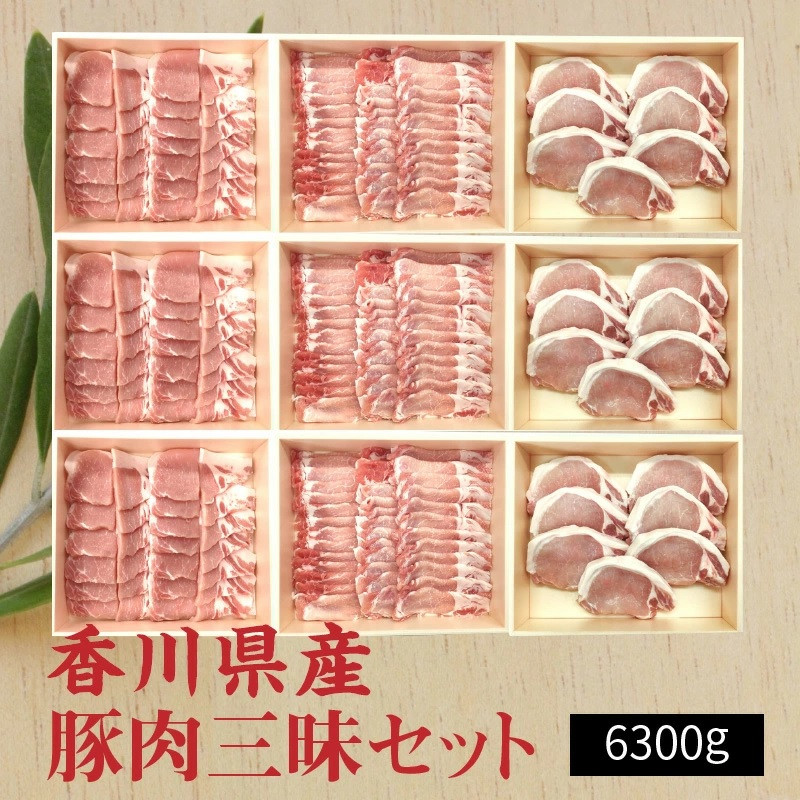 【ふるさと納税】香川県産 豚肉三昧セット6.3kg 豚肉 ロース ステーキ 焼肉 生姜焼き しゃぶしゃぶ 冷凍  秋 旬