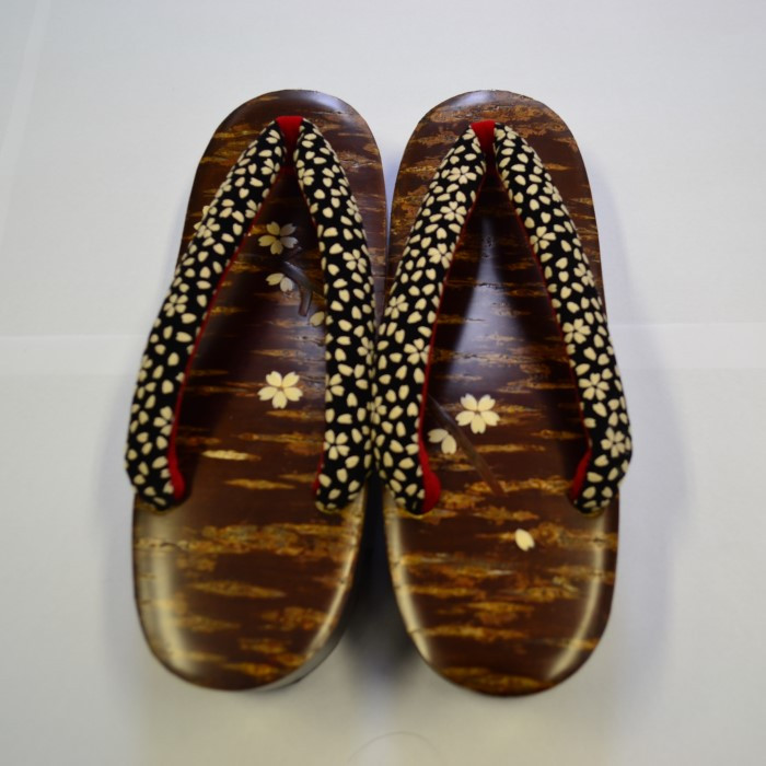 角館樺細工《樺細工 八柳》 女性用ソフト下駄 枝桜