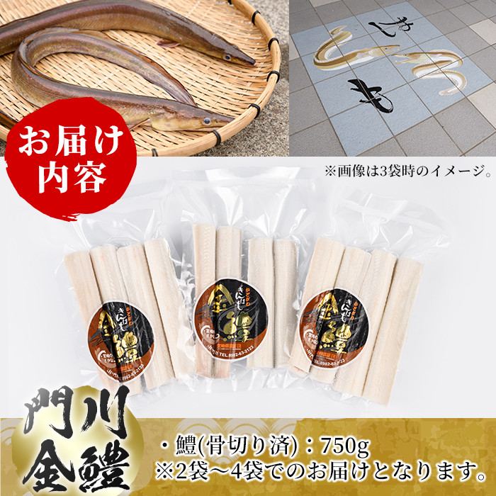 門川金鱧(計750g)骨切り済 ハモ 小分け 冷凍 魚介類 鍋 丼 国産 宮崎県 門川町【O-3】【門川漁業協同組合】