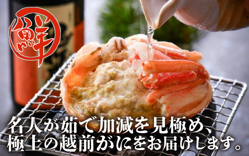 【先行予約】名人が茹でる 指折れ訳あり越前がに(大)1杯 1kg前後 やまに仕込み【3月発送分】 [K-4303_03]