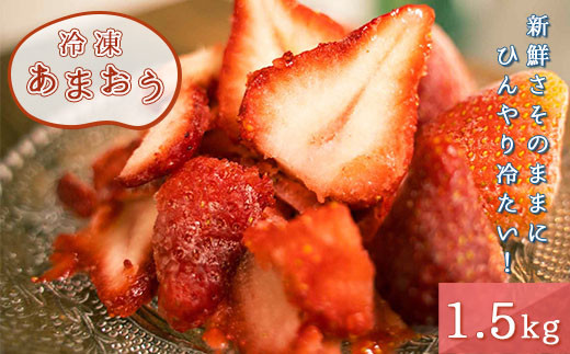 いちご 冷凍 あまおう 1.5kg [THE FARM_strawberry 福岡県 宇美町 um40azo780002] イチゴ 苺 フルーツ 果物 果実 甘い あまい 冷凍いちご 冷凍苺 冷凍イチゴ 冷凍フルーツ