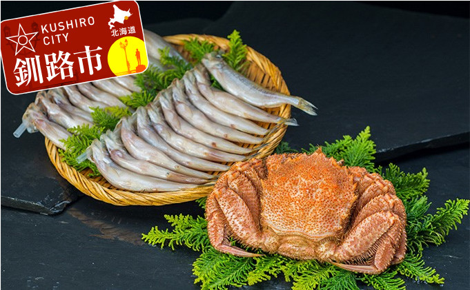 【毛蟹とシシャモ!】毛ガニ500g×1尾&ししゃも(オス・又はメス※選択不可)(大)×10尾 F4F-5336