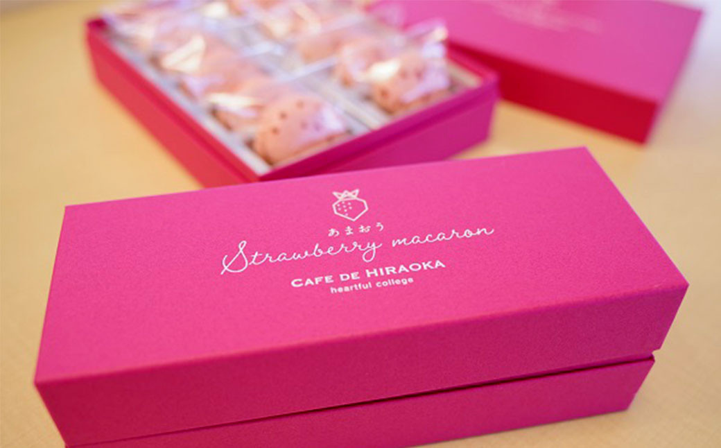 焼き菓子 外はさっくり中はしっとり あまおう マカロン 5個入り 菓子 焼菓子 ギフト おやつ 平岡学園 ※配送不可:沖縄、離島