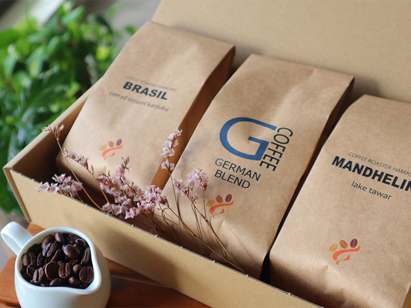 焼き立て 自家焙煎 珈琲豆 おまかせ 3種類 セット_M204-001