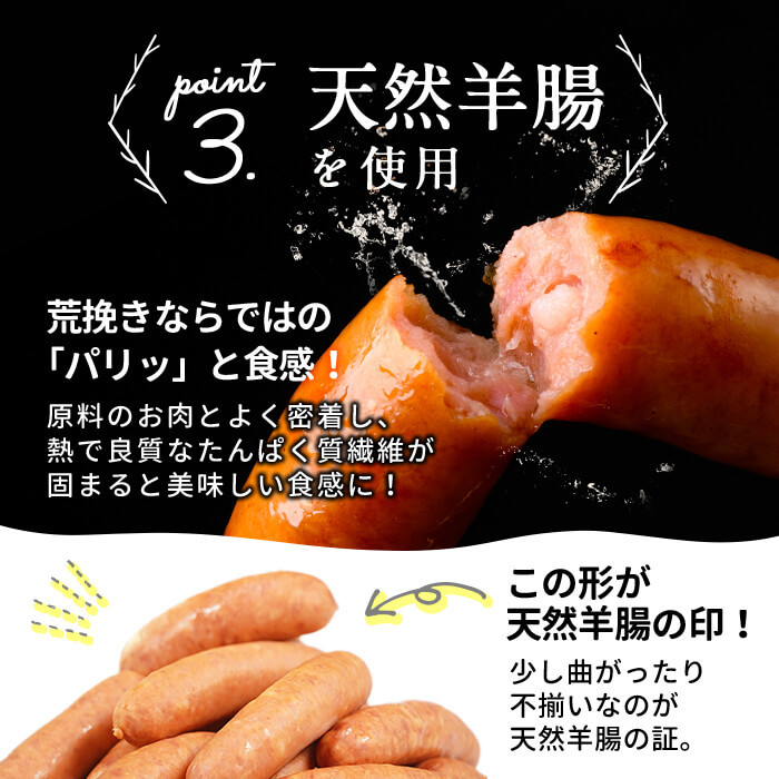 【定期便全3回】2ヶ月に1回お届け!訳あり・業務用!鹿児島黒豚あらびきウインナー計5.4kg(900g×2袋×3回)t0033-008-CF