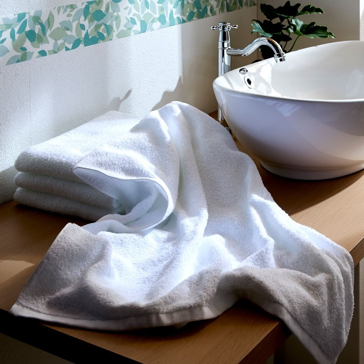 【泉州タオル】なつかしいまっ白なバスタオル 5枚【039D-126】