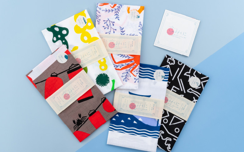 恋みくに　福井県三國湊手ぬぐい　2枚セット [A-3411]