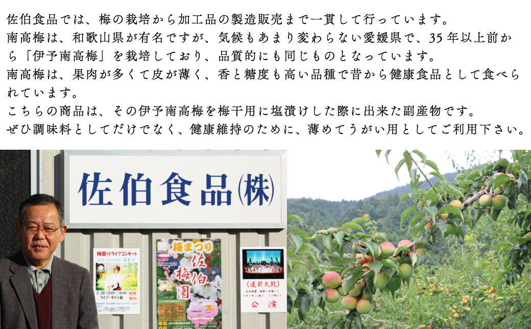 伊予南高梅100%「梅酢」(1㎏×6本セット)