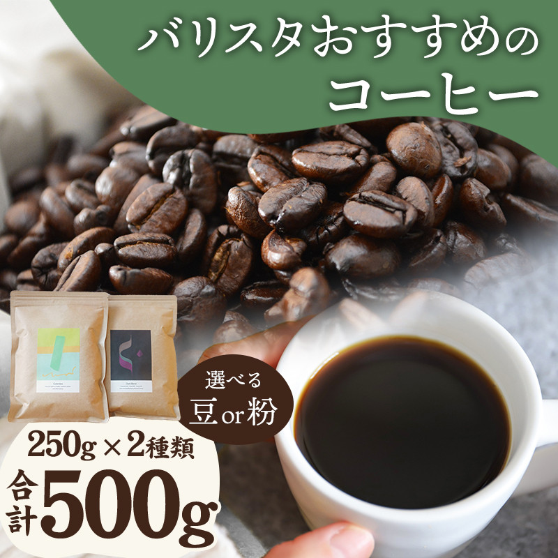 《粉》バリスタおすすめのコーヒー 250g×2種類 計500g_M200-005_01_p