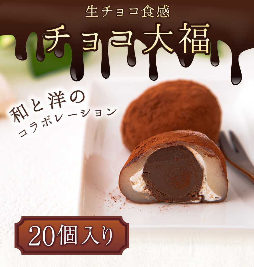 生チョコ食感 チョコ大福 20個  北九食品株式会社 《30日以内に出荷予定(土日祝除く)》大福 和菓子 スイーツ 鞍手郡