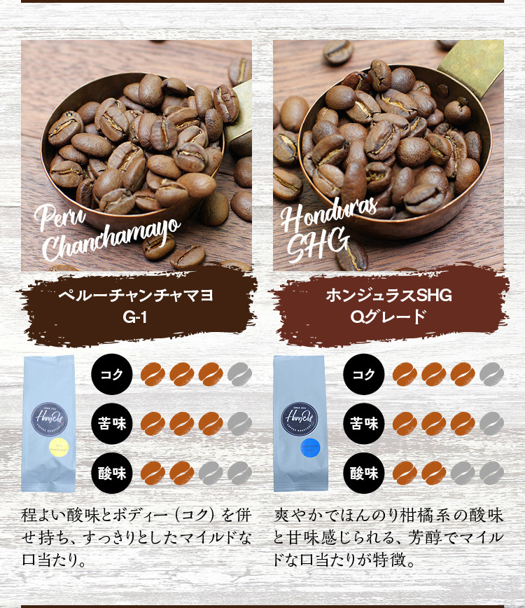 【細挽き】店主おまかせ 挽き立てコーヒー豆3種類セット(100g×3種類）【hgo003-a】