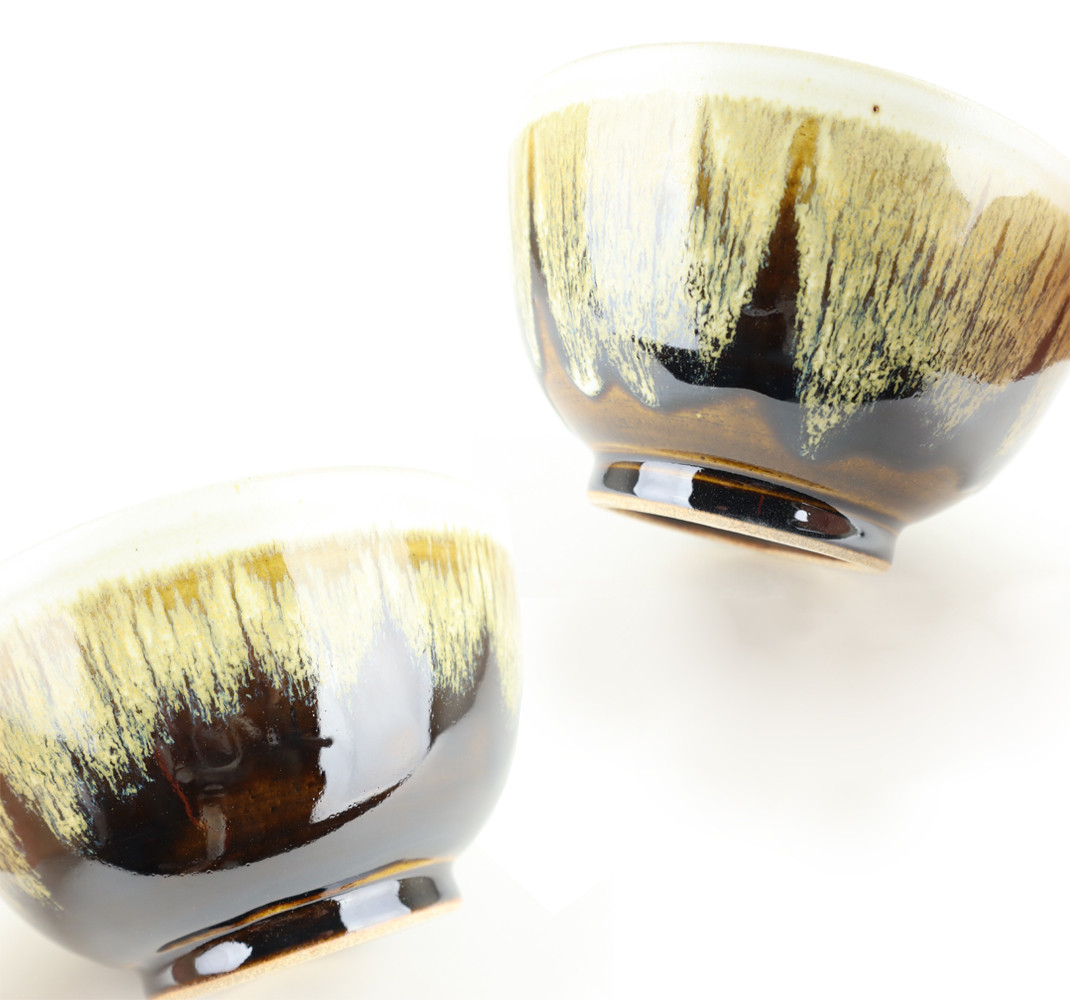 【益子焼】大塚雅淑 掛合どんぶりセット|栃木県 益子町 ふるさと納税 益子焼伝統工芸士 どんぶり セット 大塚雅淑 電子レンジ可 食洗器可(AT004)