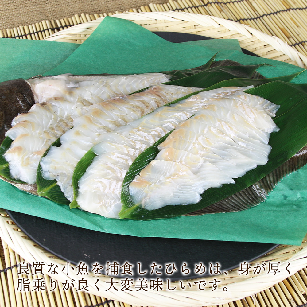新鮮！ヒラメの姿造り(4~6人前)〈天塩の國〉