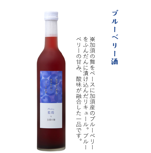 加須産の酒米と果実だけでつくったお酒 ブルーベリー酒 箱入500ml