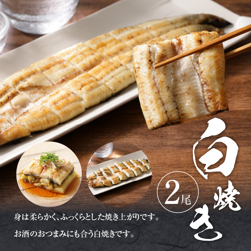 宮崎県産 うなぎ 白焼き 蒲焼き 4尾セット K10_0013_2 