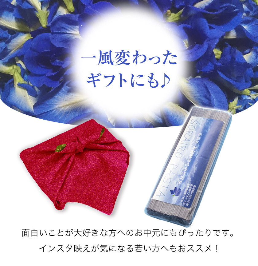 御船町 福永幸山堂のそらいろパスタ 3個入り《60日以内に出荷予定(土日祝除く)》熊本県 御船町 福永幸山堂 パスタ 青いパスタ