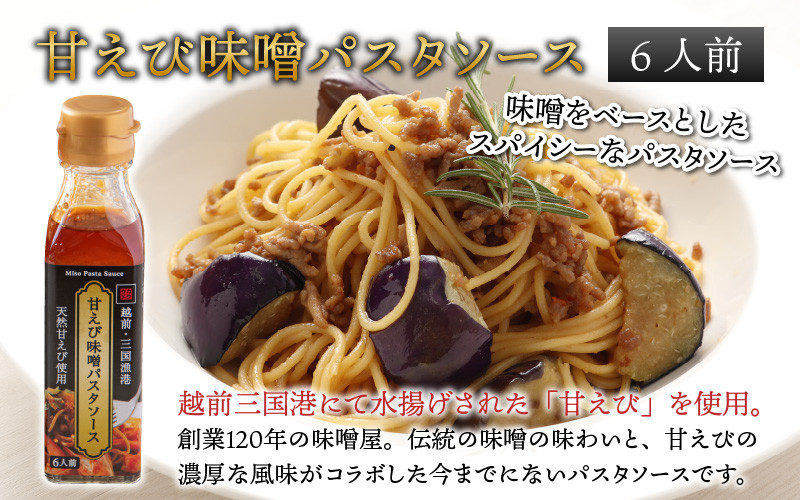 味噌屋六代目当主が作る味噌と福井の食材を使ったパスタソース2種 [A-15601]