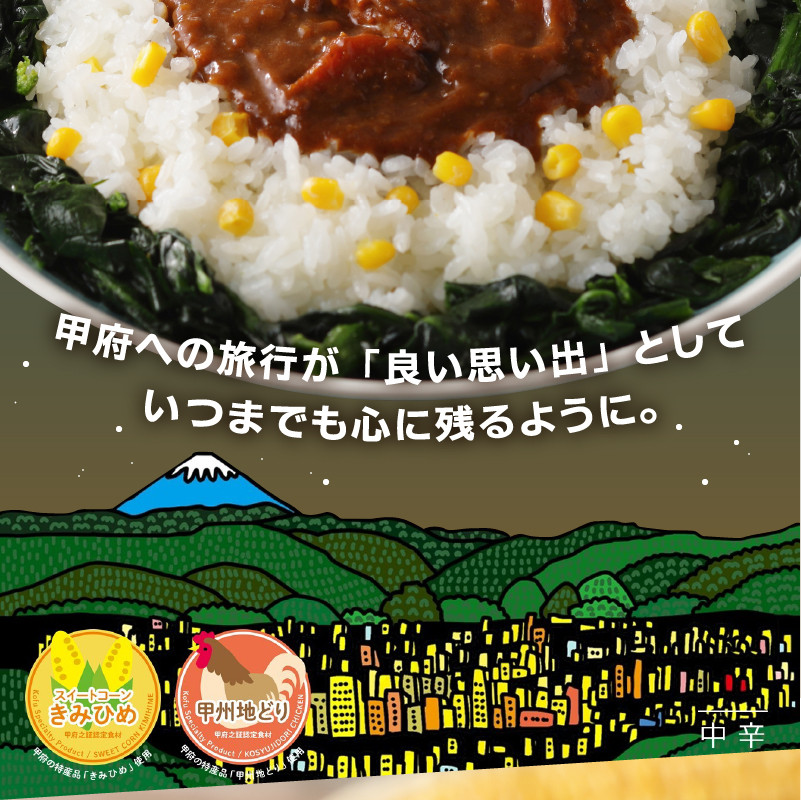 【ご当地カレー】甲府の新メニューレシピコンテストグランプリ受賞レシピ 甲府盆地カレー 180g×3個