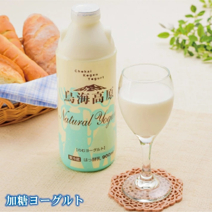 鳥海高原のむヨーグルト 加糖　900ml×6本 SA1815