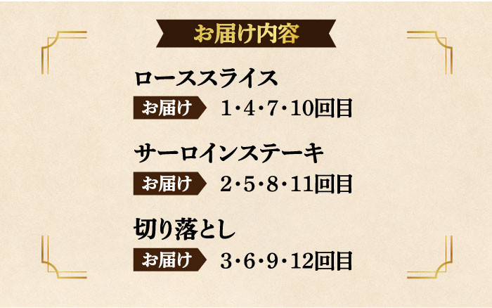 【全12回定期便】【 A5ランク 】 長崎和牛 霜降り定期便 《小値賀町》【有限会社肉の相川】 [DAR038] ロース サーロイン 切り落とし 国産 牛肉 長崎和牛 ステーキ すき焼き A5 和牛 黒毛和牛 あいかわ 肉12回定期便 肉12回定期便