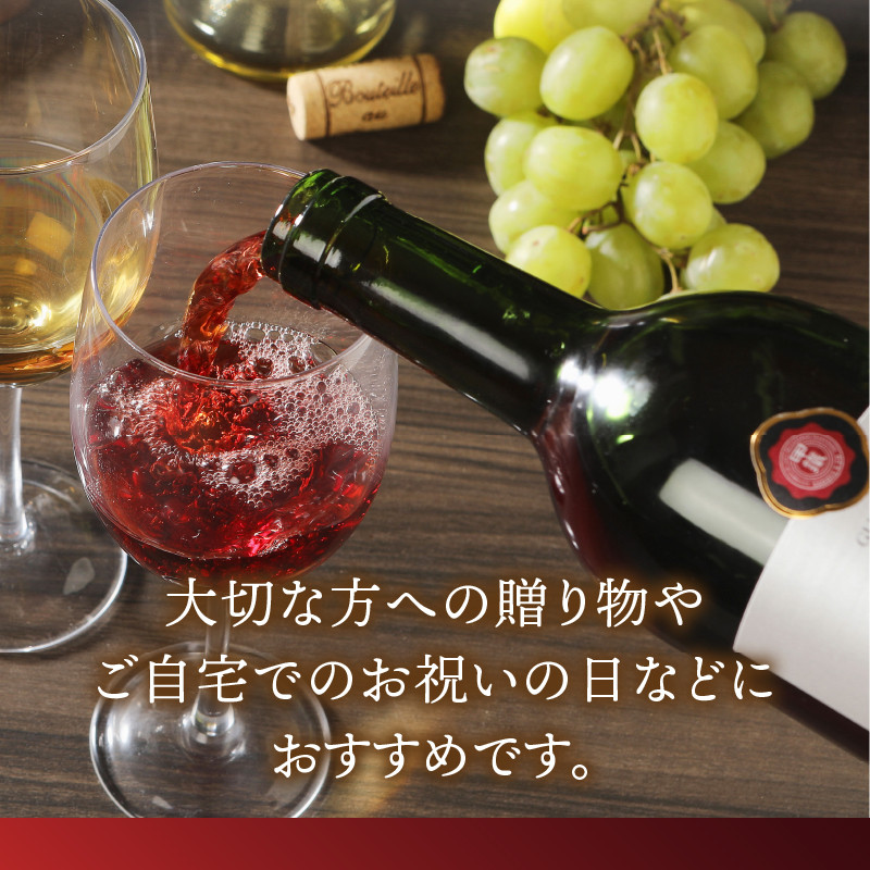 【定期便6回】 老舗ワイナリー サドヤの ミュールシャトーブリヤン赤白セットコース