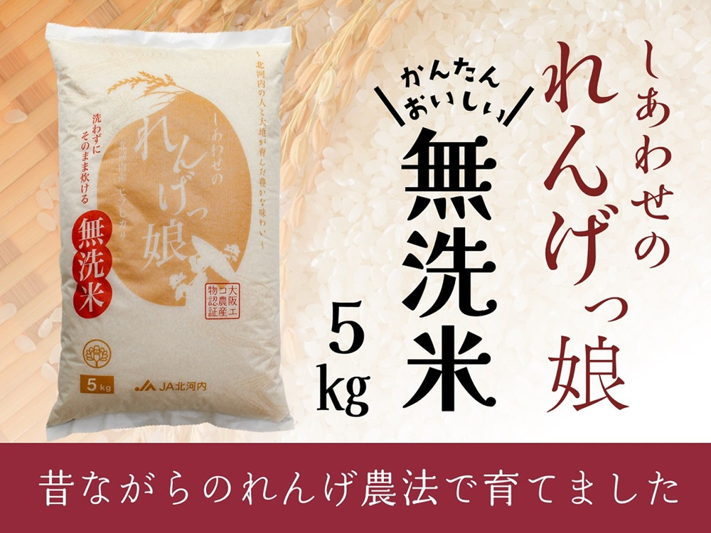 しあわせのれんげっ娘 5kg (無洗米)｜米 お米 ごはん ご飯 [1203]