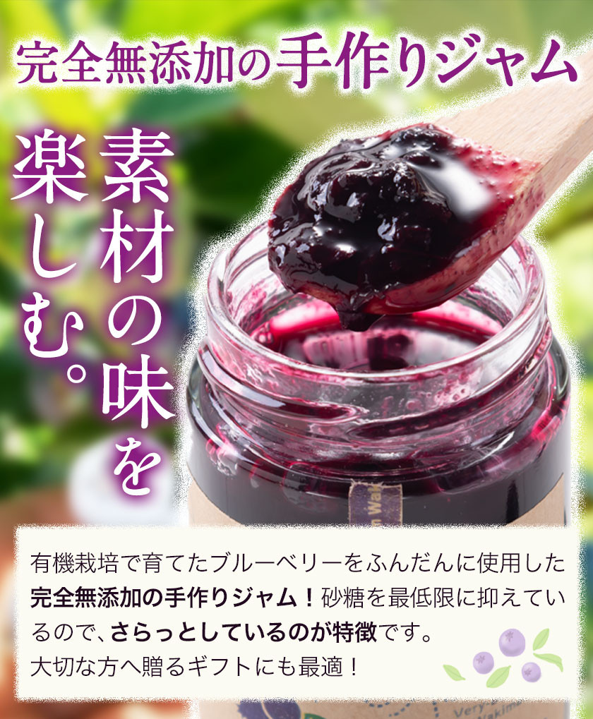 無添加 手作り ブルーベリージャム（140g×3個）《30日以内に出荷予定(土日祝除く)》 ベリーベリーファームわきまち 徳島県 美馬市 ブルーベリー ジャム 果物 フルーツ 青果物 st-p