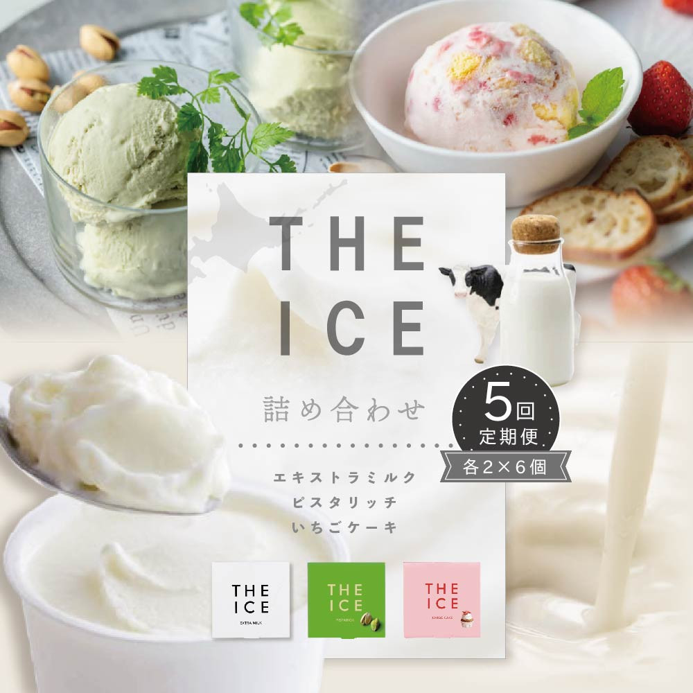 【毎月定期便】【THE ICE】3種詰合せ6個セット×5ヵ月定期便（ ふるさとチョイス ふるさと納税 仕組み キャンペーン 限度額 計算 ランキング やり方 シミュレーション チョイス チョイスマイル ） 【be003-1072-100-5】（J FARM AMUSE 株式会社）