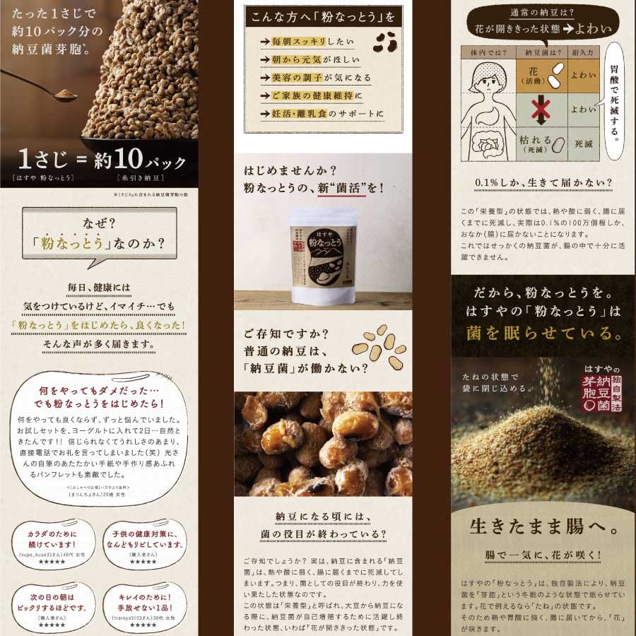 【定期便3回/1カ月毎】粉なっとう(あらびき)180g