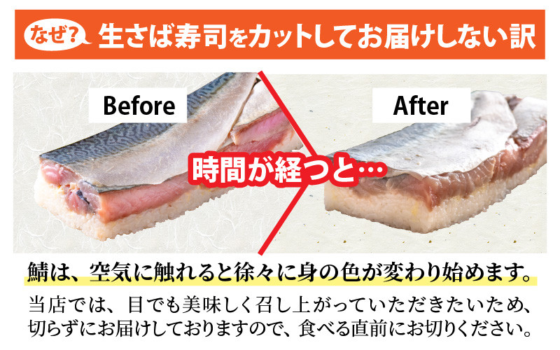  【おためしサイズ】贅沢すぎる！ご褒美寿司 生さば寿司 ＆ 若狭牛炙りロース寿司 [B-013035] / お試し 生鯖 鯖寿司 すし 鯖すし 海鮮 魚介 バッテラ 棒寿司 鯖 さば サバ 寿司 サバ寿司 さば寿司 冷蔵 生鯖寿司 押し寿司 懐石料理 冷蔵配送 四季食彩 萩 送料無料 寿司 お寿司 牛肉 肉寿司 黒毛和牛 和牛 若狭牛 国産牛 ロース 炙り あぶり