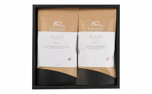 奥八女煎茶 媛しずく100g + 奥八女紅茶 べにふうき80g