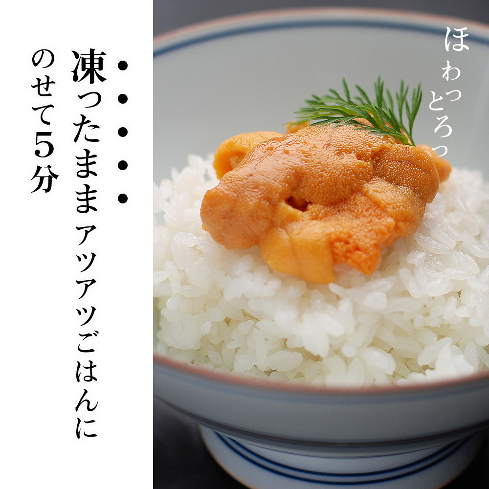 採れたてをそのまま！エゾバフンウニのルイベ 100ｇ×10パック＜利尻漁業協同組合＞