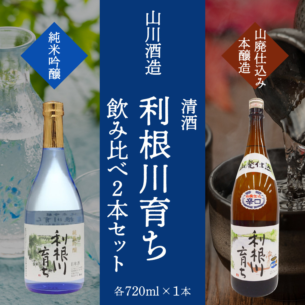 日本酒 清酒 【利根川育ち】 地酒 セット 群馬県 千代田町 晩酌 純米吟醸 本醸造 お酒 酒 冷酒 熱燗 飲み比べ 詰め合わせ 送料無料 お取り寄せ ギフト 贈り物 贈答用 プレゼント